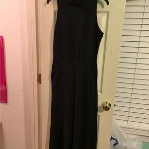 Sleeveless Black Jumpsuit with Pockets